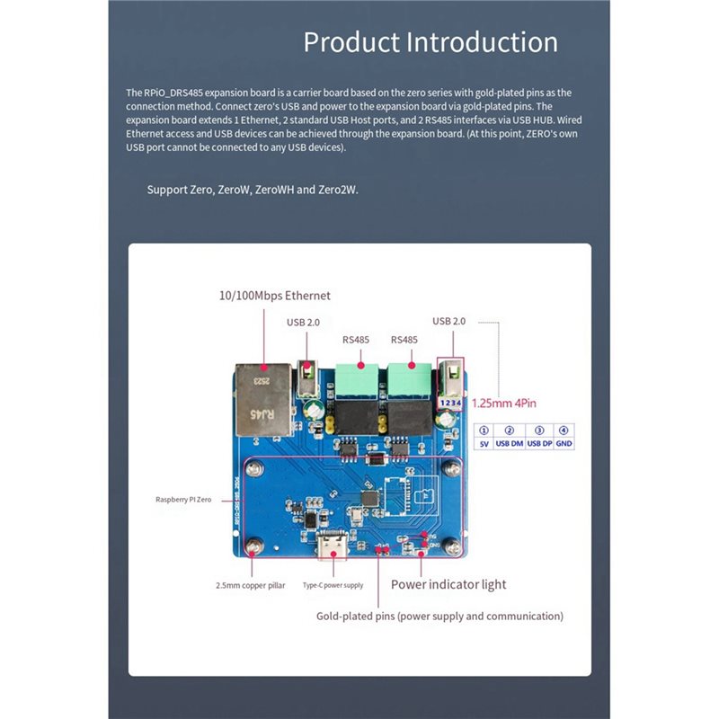 A46U Rpi0-DRS485 Dubbele RS485 - Pi Zero W Board recensie en prijs